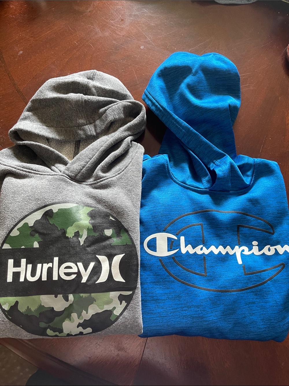Lot of 2 Boys Hurley & Champion Pullover Hoodies Size 10/12